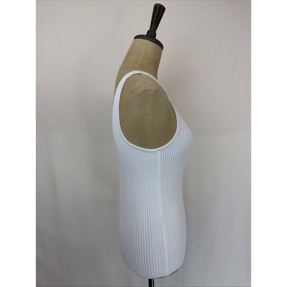 NWT Another Love "Noa" White Ribbed Knit V-Neck Tank #0641 Size XL - Picture 4 of 6